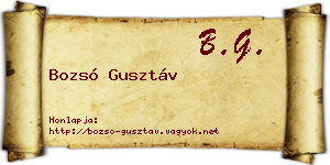 Bozsó Gusztáv névjegykártya