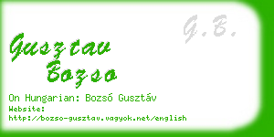 gusztav bozso business card
