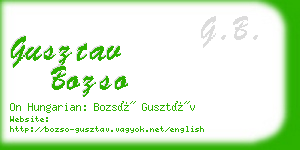 gusztav bozso business card